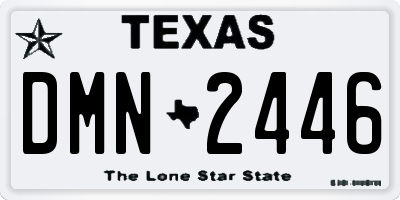 TX license plate DMN2446