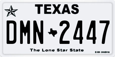 TX license plate DMN2447