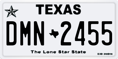 TX license plate DMN2455