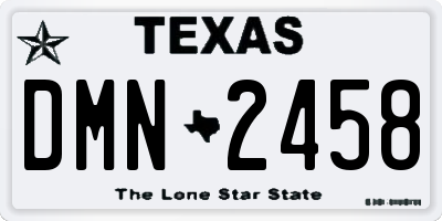 TX license plate DMN2458