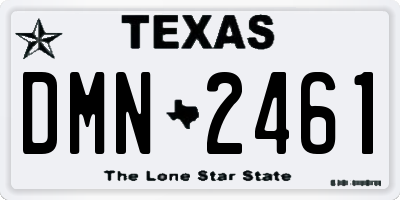 TX license plate DMN2461