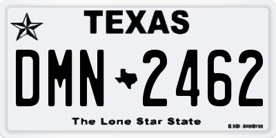 TX license plate DMN2462