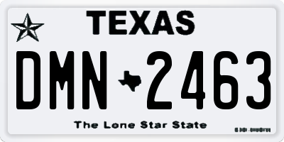 TX license plate DMN2463