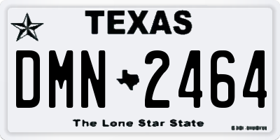TX license plate DMN2464