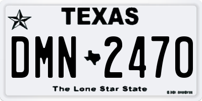 TX license plate DMN2470