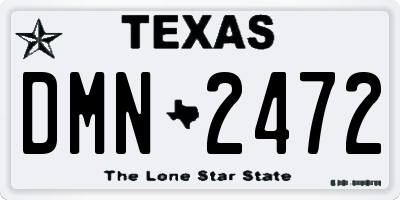 TX license plate DMN2472