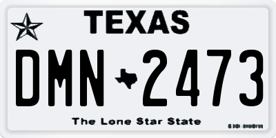 TX license plate DMN2473
