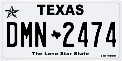 TX license plate DMN2474