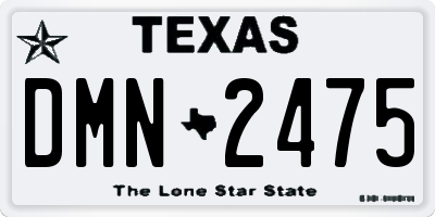 TX license plate DMN2475