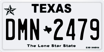 TX license plate DMN2479