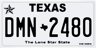 TX license plate DMN2480