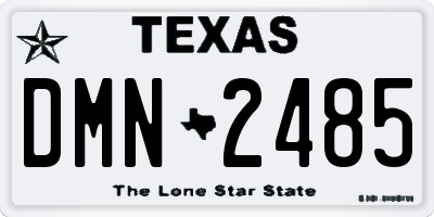 TX license plate DMN2485