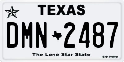 TX license plate DMN2487
