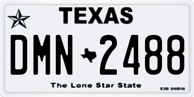 TX license plate DMN2488