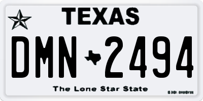 TX license plate DMN2494