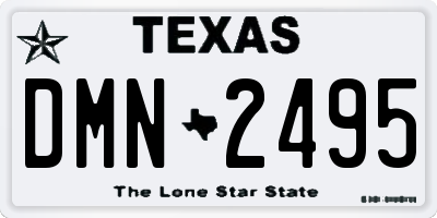 TX license plate DMN2495