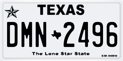TX license plate DMN2496
