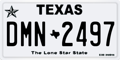 TX license plate DMN2497