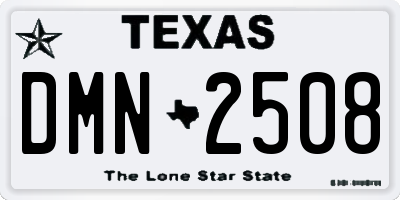TX license plate DMN2508