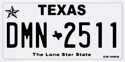 TX license plate DMN2511