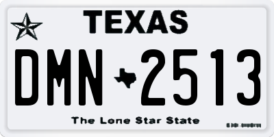 TX license plate DMN2513