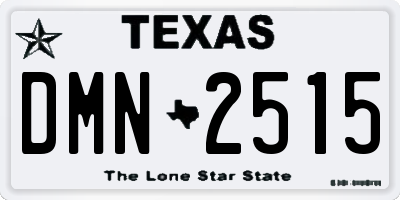 TX license plate DMN2515