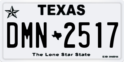 TX license plate DMN2517