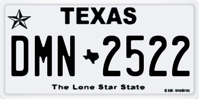 TX license plate DMN2522