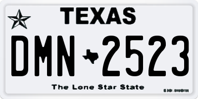 TX license plate DMN2523
