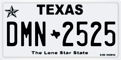 TX license plate DMN2525