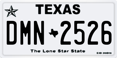 TX license plate DMN2526
