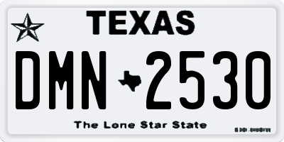 TX license plate DMN2530