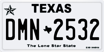 TX license plate DMN2532