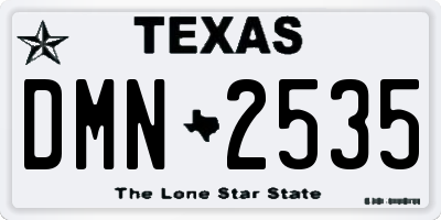 TX license plate DMN2535