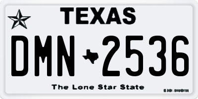 TX license plate DMN2536