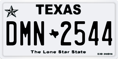 TX license plate DMN2544