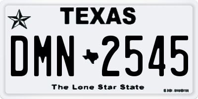 TX license plate DMN2545