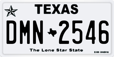 TX license plate DMN2546