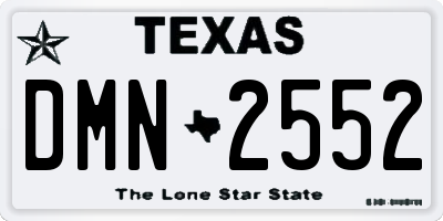 TX license plate DMN2552