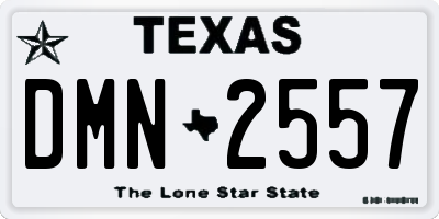 TX license plate DMN2557