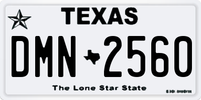 TX license plate DMN2560