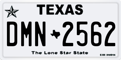 TX license plate DMN2562