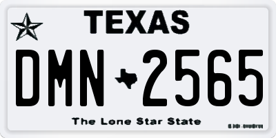 TX license plate DMN2565