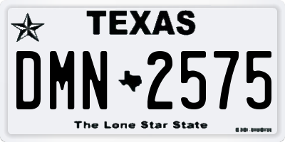 TX license plate DMN2575