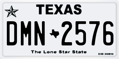TX license plate DMN2576