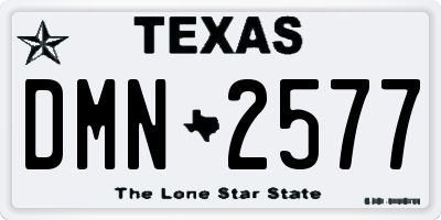 TX license plate DMN2577