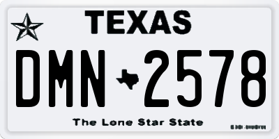 TX license plate DMN2578