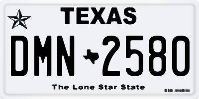 TX license plate DMN2580