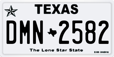 TX license plate DMN2582