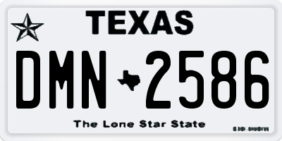 TX license plate DMN2586